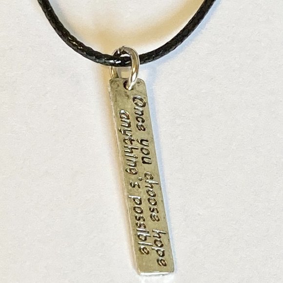 Once You Choose Hope Anything's Possible Necklace Inspirational Message 18" - Picture 3 of 6